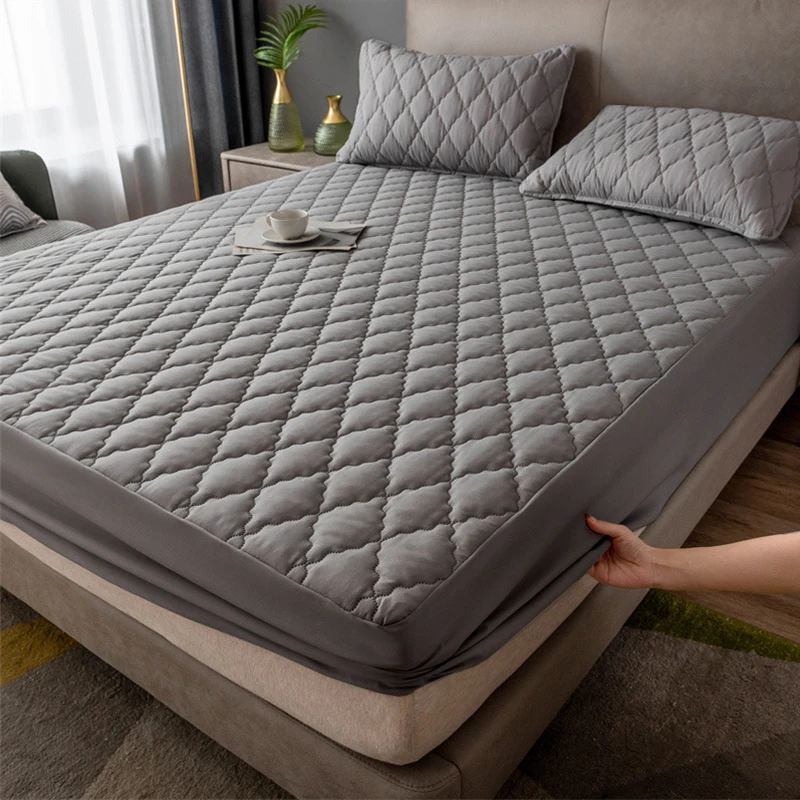 100-Waterproof-Quilted-Mattress-Protector-Fitted-Bed-Soft-Padded-Bed-Cover-Stretchy-Deep-Pocket-Liquid-Resistant-Bedding-Shield