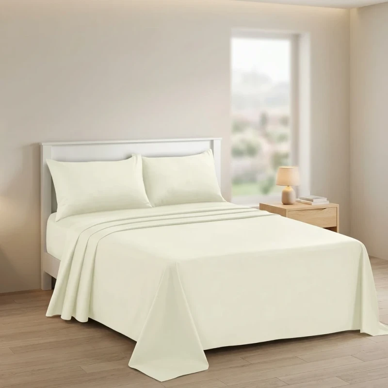 100cotton-200TC-Beddings-Comfortable-Flat-Sheet-Fitted-Sheet-Solid-Pattern-Flat-Sheets-Single-Double-King-Size-for-All-Season