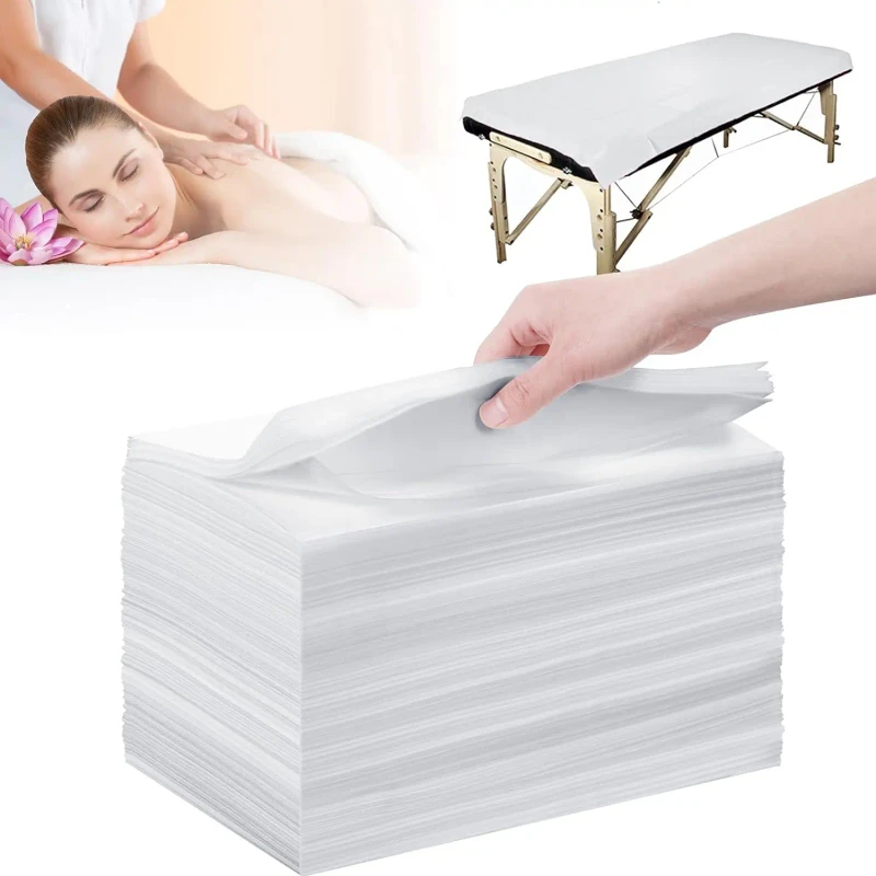 100pcs-White-Pink-Disposable-Waterproof-PP-Non-Woven-Bed-Sheets-for-Hotel-Home-Beauty-Room-Medical-Hospital-Use
