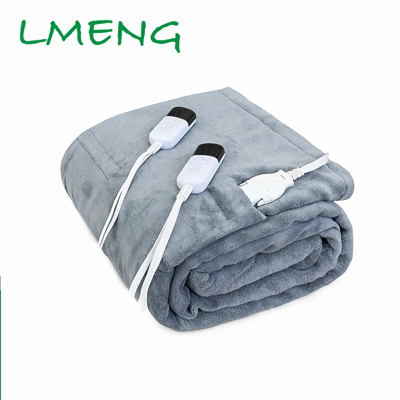110V120V-US-Standard-Electric-Heated-Blanket-with-Dual-Digital-Controller-Solid-Flannel-Fleece-Electric-Heating-Blanket