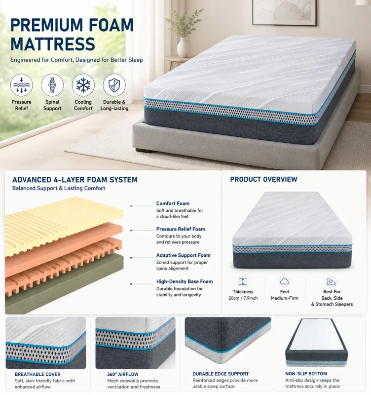 12-Inch-Ultra-Cooling-Memory-Foam-Mattress-Cool-to-Touch-Soft-Knit-Cover-Gel-Mattress-In-A-Box-Mattresses-King-Size
