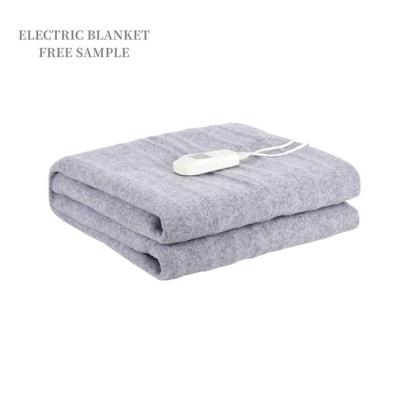 120X107CM-410G-Customize-Pattern-All-Size-Light-Grey-Warm-Bed-Polyester-Fleece-Electric-Under-Heated-Blanket