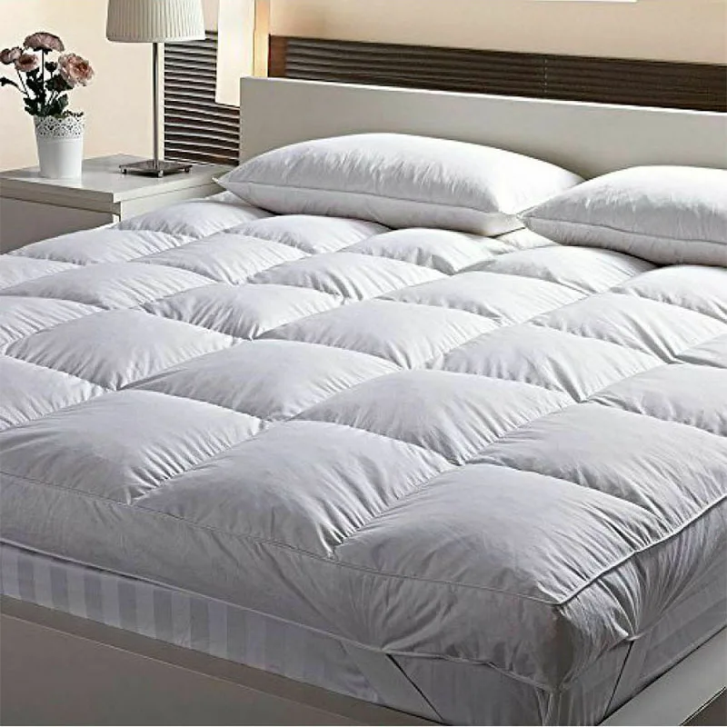 1400gsm-10cm-Filling-Square-Quilted-Baffle-Mattress-Topper-Custom-Size-Duck-Down-Feather-Filled-Hotel-Bed-Mattress-Topper