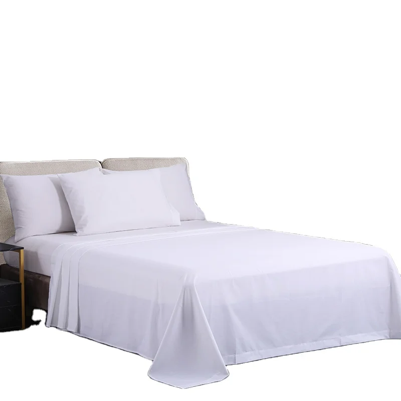 144TC-High-grade-Durable-Anti-pilling-100-Cotton-White-Bedding-Bed-Sheet-Pillowcase-Fabric-Factory-for-Hospital-and-Hotel
