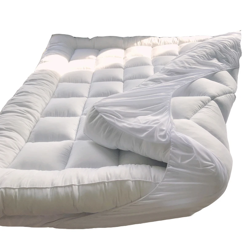 14cm-5.5-Inch-with-Elastic-Band-Polyester-Microfiber-Down-Alternative-Bed-Cover-Mattress-Topper-Mattress-Pad