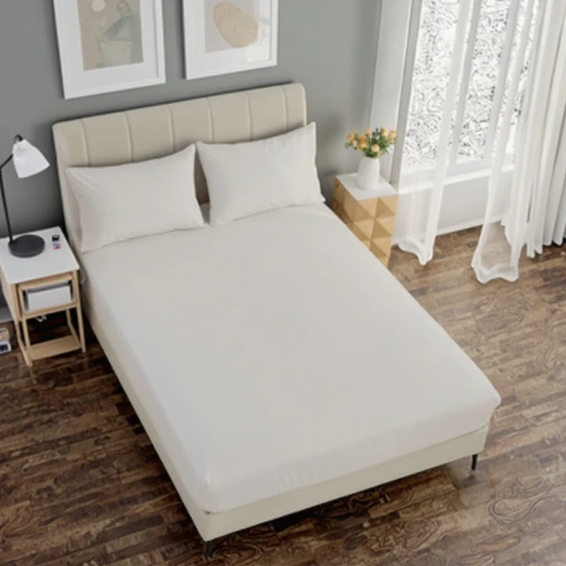 15-10-5-Silver-Fiber-FabricOrganic-Cotton-UK-Size-White-Anti-radiation-for-Earthing-Grounding-Fitted-Sheet-Home-Bedding