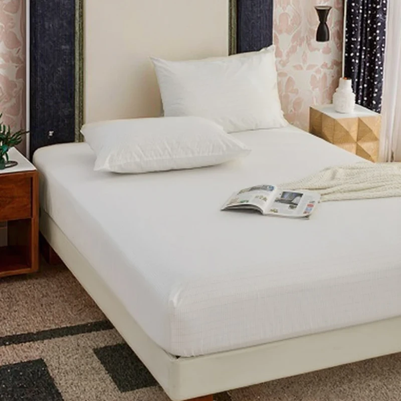 15-10-5-Silver-Thread-Fabric-US-Size-White-with-Organic-Cotton-Custom-Anti-static-Earthing-Grounding-Fitted-Sheet-Bedding