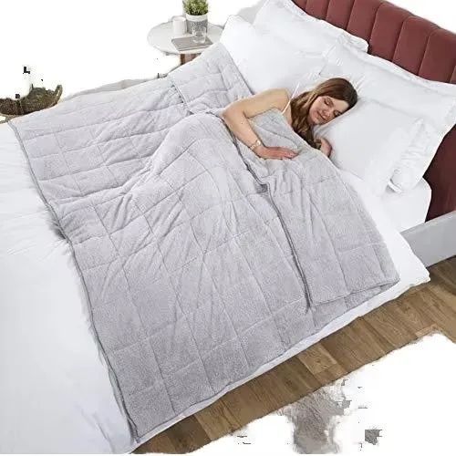 15LBS-20LBS-Sherpa-Minky-Fleece-Weighted-Blanket-Woven-Technique-Factory-Therapy-for-Stress-Relief-Heavy-for-Gravity-Hom