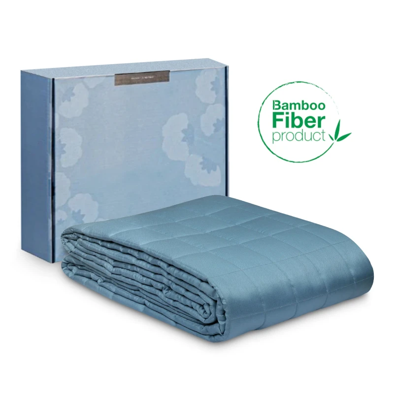 15lbs-100-Bamboo-Skin-friendly-Gravity-Cooling-Sleeping-Weighted-Blanket-For-Adults-Therapy
