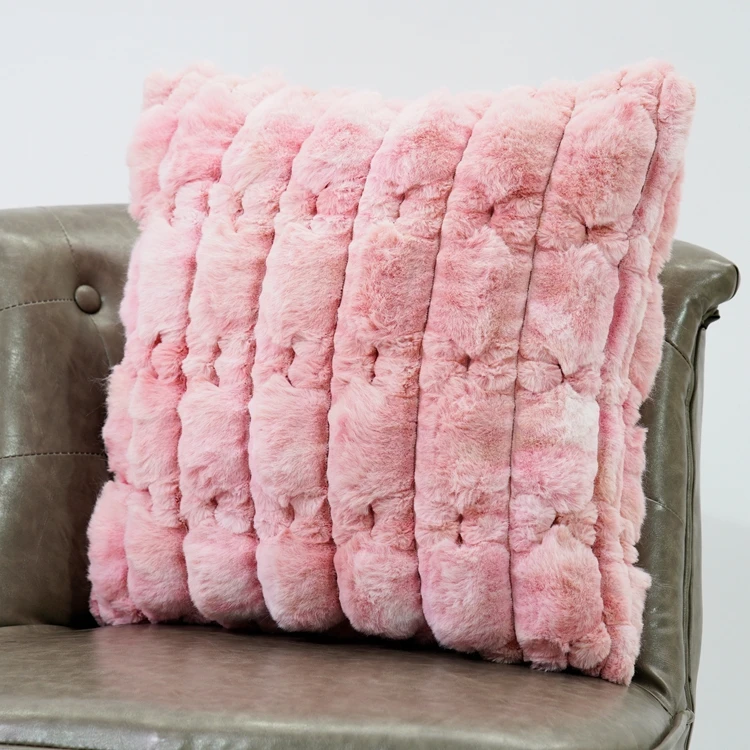 17.7-17.7Inch-Square-Stripe-Rabbit-Fur-Throw-Pillows-Cushion-for-Home-Decor