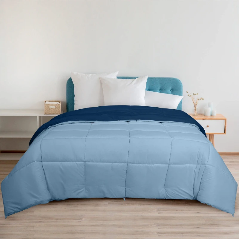 2-Tone-Reversible-Microfiber-Lightweight-Quilted-Down-Alternative-Comforter-with-Corner-Tabs