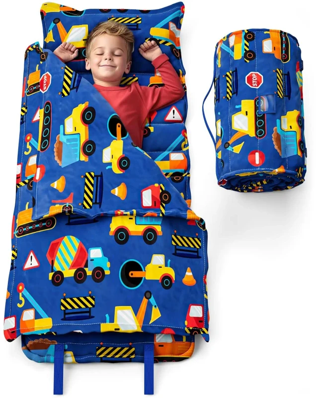 2-in-1-Kids-Nap-Pillow-and-Portable-Foldable-Blanket-Modern-Design-Fleece-Sleeping-Mat-for-Bed-Use-for-Kids