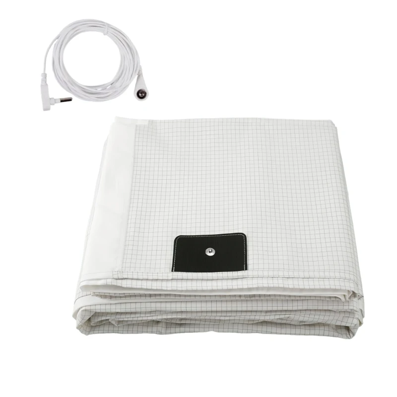 203-153cm-Conductive-Grounding-Fitted-Bed-Sheet-Earthing-Sleep-Mat-with-4.5m-Grounding-Cord-for-Improve-Sleep-Relieve-Fatigue