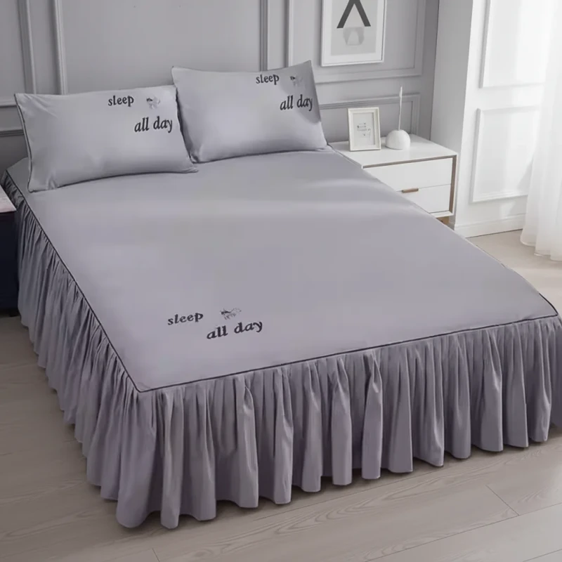 20cm-40cm-45cm-Drop-Hotel-Bed-Skirt-Anti-wrinkle-Fade-Resistant