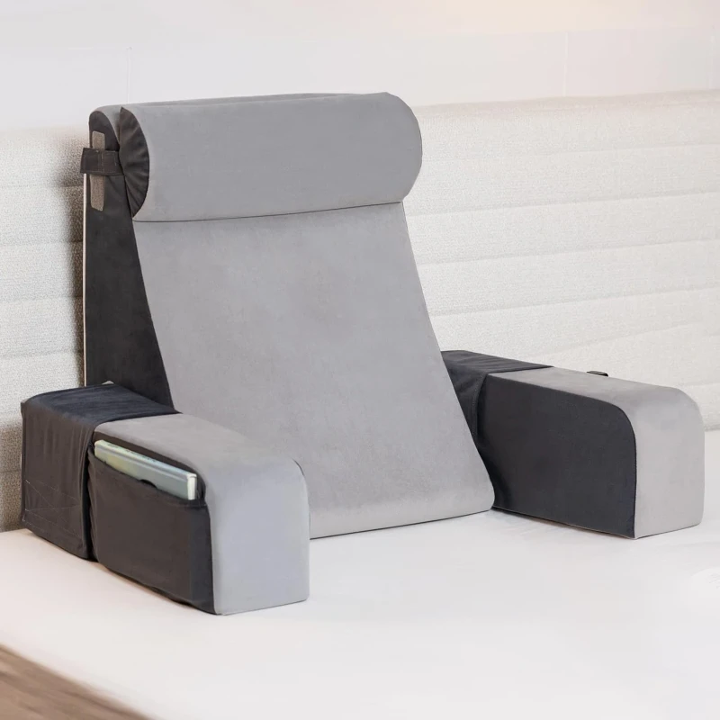21-Reading-Pillow-for-Sitting-in-Bed-Ergonomic-Wedge-Back-Pillow-Side-Pockets-Removable-Cover-Support-Chair-for-TV