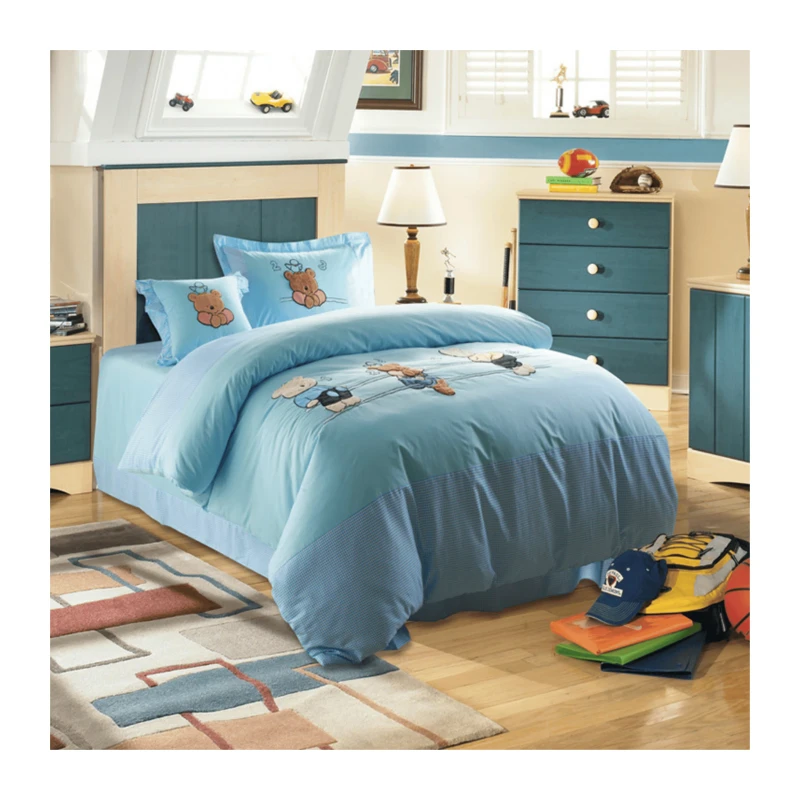 3-Bears-Embroidered-Sabanas-Kids-Bedding-Set-100-Cotton-Home-Duvet-Bedding-Sets