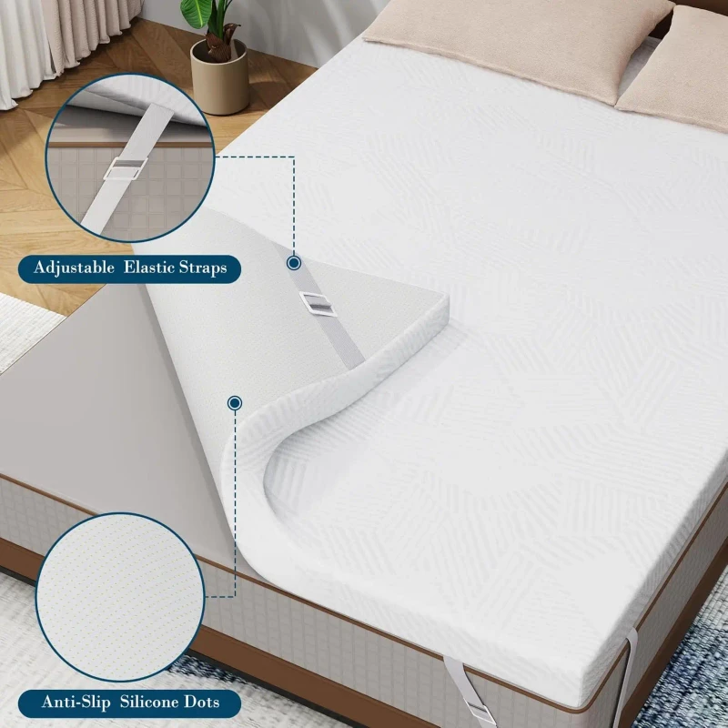 3-Inch-Gel-Bed-Topper-with-Removable-Cover-Soft-Memory-Foam-Mattress-Topper-for-Comfort-Pain-Relief-for-School-Hospital-Use