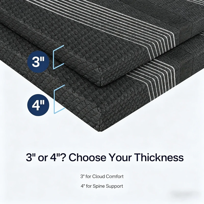 3-Inch-Gel-Memory-Foam-Mattress-Topper-Queen-High-Density-Ventilated-Back-Pain-Relief-Breathable-Washable-Cover-Non-Slip-Straps