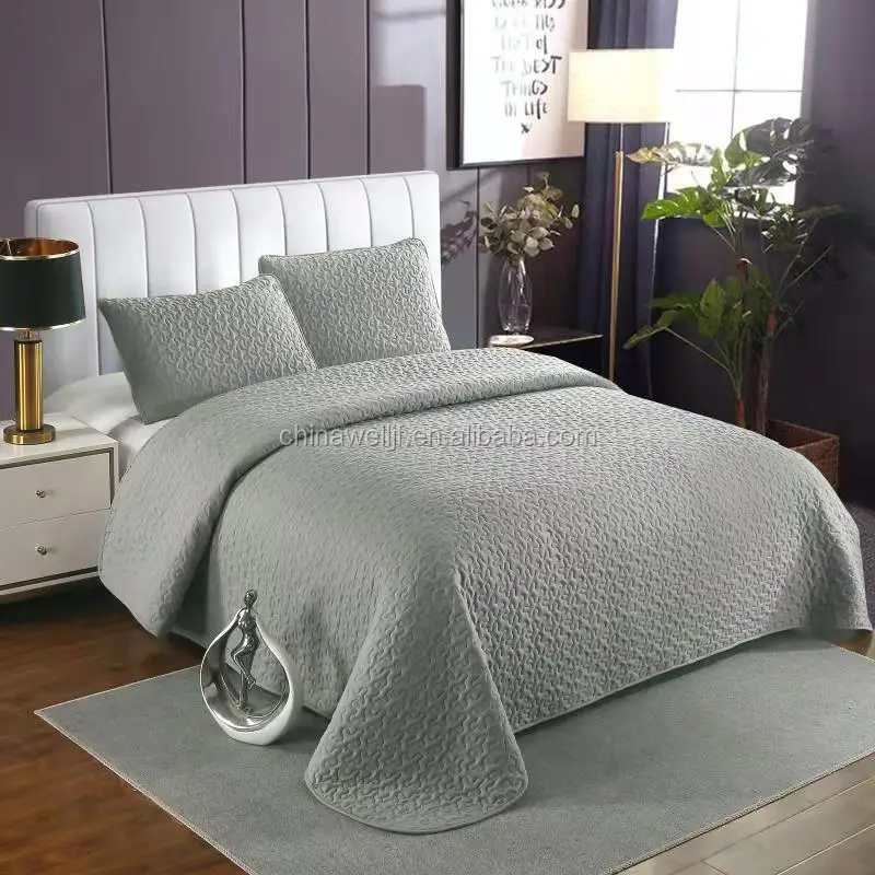 3-Piece-Quilt-Set-for-Queen-Full-Size-Modern-Geometric-Style-Bedspread-Coverlet-With-Polyester-Filling-for-Home-Use