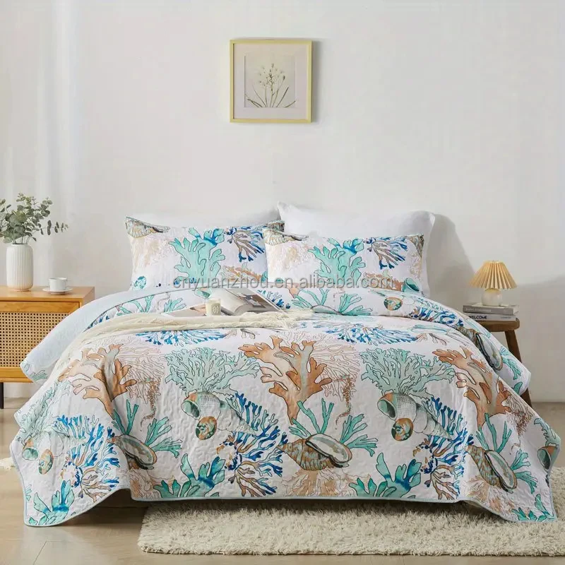 3-Piece-Quilted-Polyester-Cotton-Air-permeable-Customizable-Bedding-Set-1-Duvet-Cover-2-Pillowcases-All-Season-Bedroom-Decor