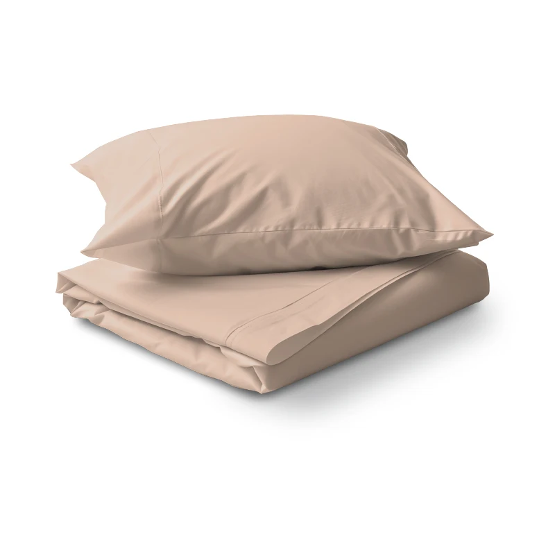 3-Pieces-42x80-Inches-Heavy-Duty-Polyester-Fabric-Beige-Travel-Bedding-Bundle-Truck-RV-Bed-Sheet-Cover-Set