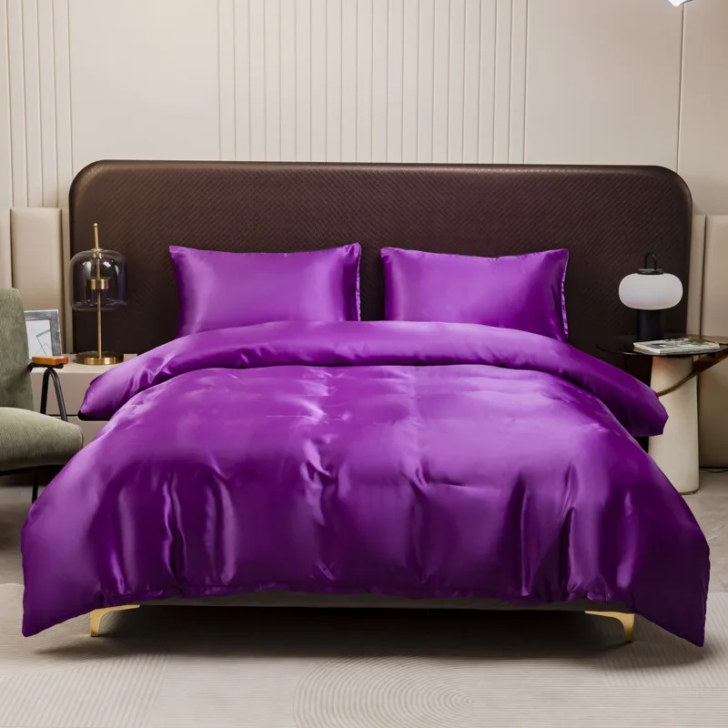 3-Pieces-Purple-Luxury-Silky-Comforter-Set-Lightweight-Solid-Bedding-Set-King-Queen-Comforter-Set-1-Comforter-2-Pillowcases-1