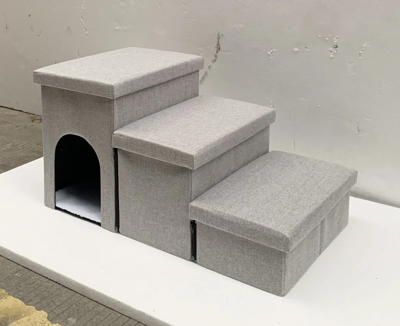 3-in-1-Pet-Stairs-With-Built-in-Cat-House-and-Storage-Foldable-Dog-Steps-Tool-Free-for-Senior-Cats-Dogs