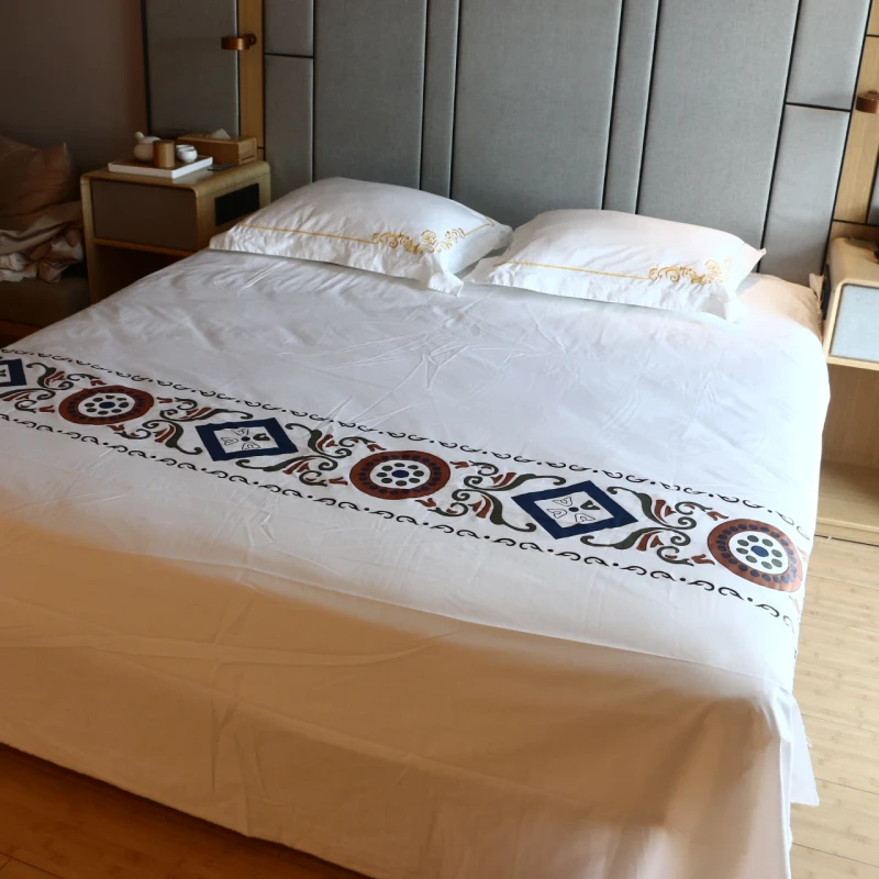 300TC-Comfortable-Cotton-Satin-Hotel-Bedding-3pcs-Set-Simple-Style-Flat-Sheet-Pillowcase-Duvet-Cover-with-Solid-Woven-Technique