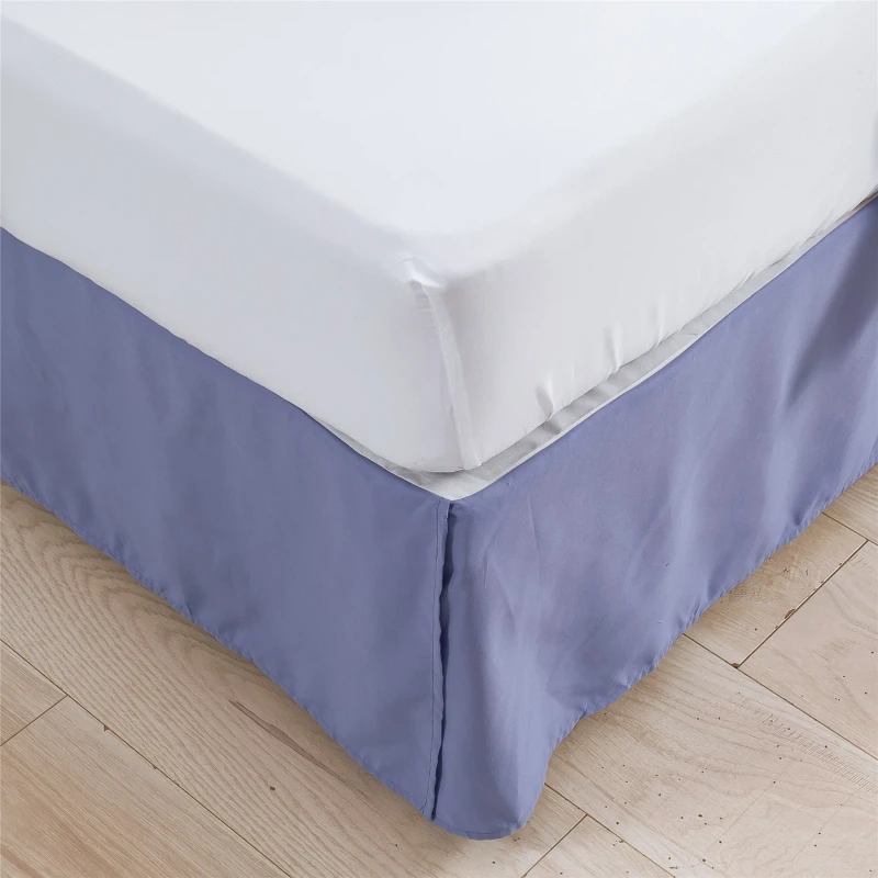 3D-Bedding-Solid-Color-Bed-Skirt-Polyester-Decorative-Hotel-Bed-Skirt