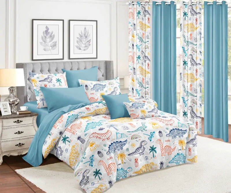 3D-Printed-Cartoon-13-Pieces-Kids-Bedding-Set-with-Curtains-Curtain-Bedding-Set-with-Dinosaur-Lion