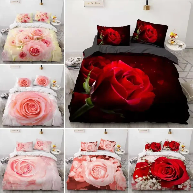 3D-Printed-Organic-Polyester-Bedding-Set-3pcs-Ready-to-Ship-for-Home-Use-Wedding-Inspired-Sheet-Pillowcase-Duvet-Cover