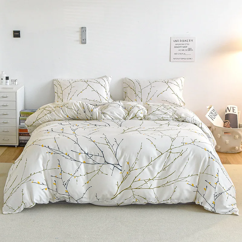 3PCS-Printed-Duvet-Cover-Set-with-Leaves-Pattern-Pillowcase-Soft-Microfiber-Printed-Bed-Sheets-Sets