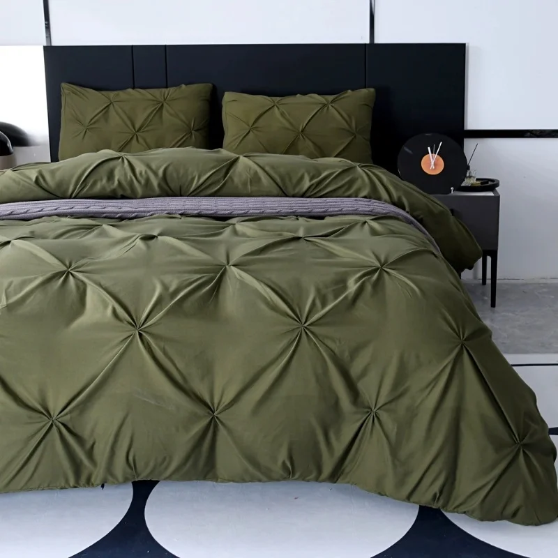3pcs-Home-Bedding-Set-No-Sheet-Soft-Polyester-Grey-Pulling-Flower-European-Queen-King-Duvet-Cover-with-Pillowcase-Set
