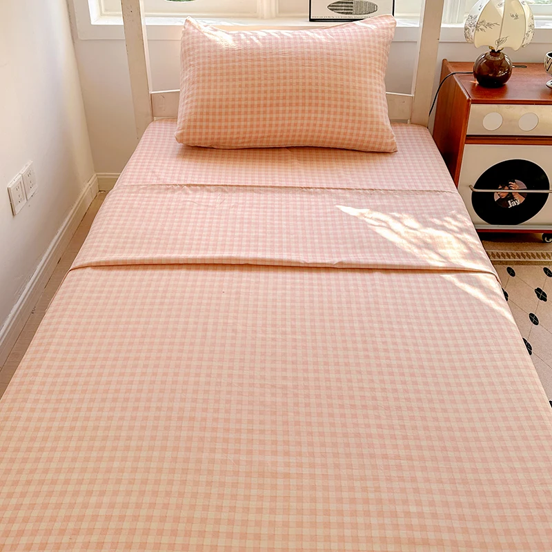 3pcs-Twin-Dormitory-Fitted-Sheet-Pillowcases-Microfiber-Bedding-Set