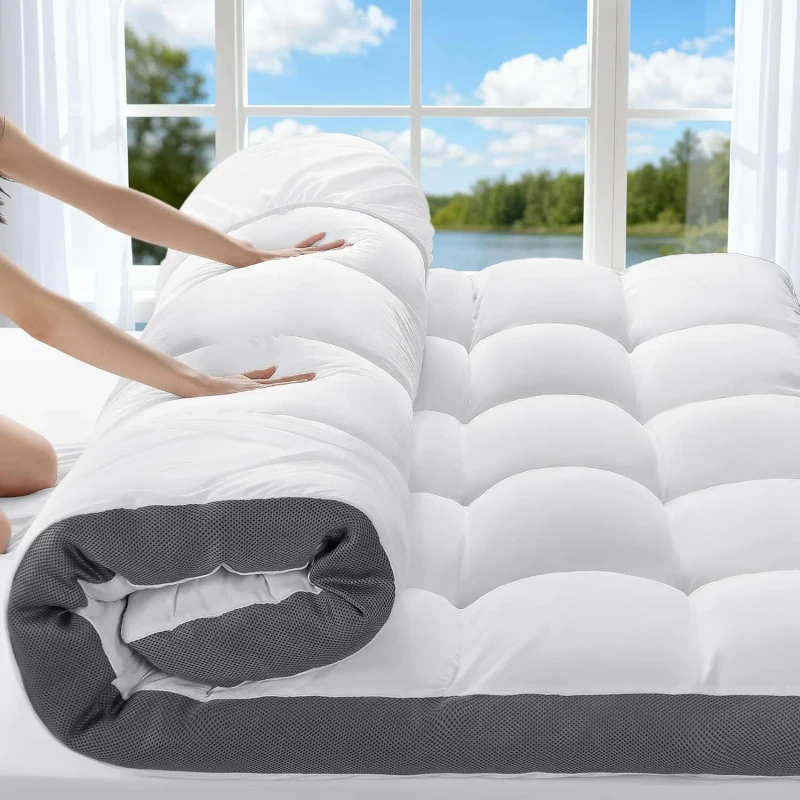 4-Inch-Mattress-Topper-2000-GSM-Top-Mattress-Pad-Mattress-Cover