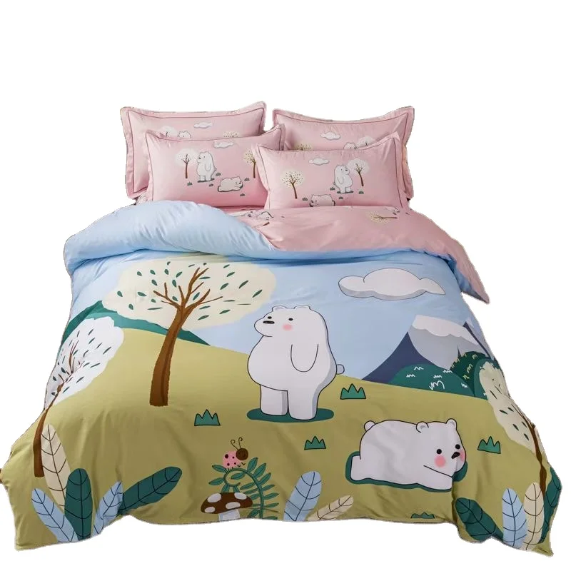 4-Pcs-Bedsheets-100-Cotton-Bedding-Comforter-Sets-Queen-Size-Bedding-Set-for-Kids
