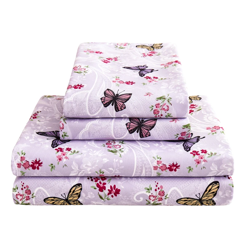 4-Pieces-Purple-Fashion-Butterfly-Bed-Sheets-Set-with-Pillowcases-High-Quality-Microfiber-Bed-Sheets-Set