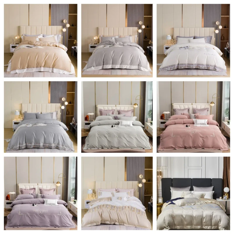 4-Pieces-Queen-Size-Hotel-Home-Bed-Linen-100-Cotton-Bedding-Comforter-Sets-Double-Size-Bedsheets-Bedding-Set