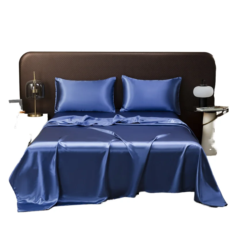 400TC-Solid-Home-and-Hotel-Bed-Sheet-and-Bedspread-Set-Four-Piece-with-Duvet-Cover-Pillowcases-and-Mattress-Protection