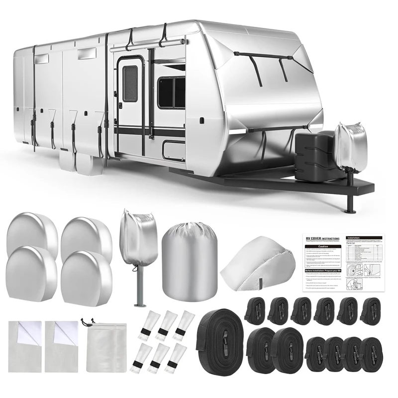 420D-Oxford-Cloth-Waterproof-Camper-Cover-Lightweight-Tear-Resistant-Windproof-Travel-Trailer-RV-Cover