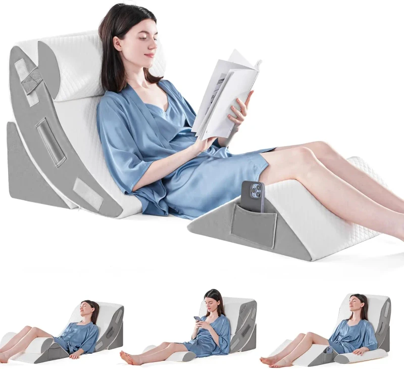 4PCS-Orthopedic-Bed-Wedge-Pillow-Set-for-Sleeping-Post-Surgery-Foam-Pillow-for-Body-Back-and-Leg-Pain-Relief