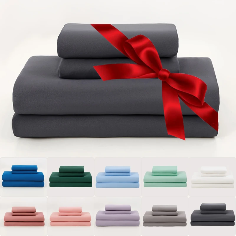 4Pcs-Ultra-Soft-Brushed-Microfiber-Sheet-Set-1-Flat-1-Fitted-2-Pillowcases-Wrinkle-Resistant-Customized-Home-Hotel-1