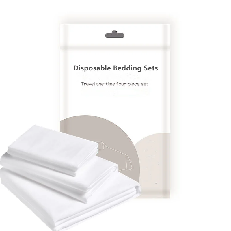 4pcs-Disposable-Waterproof-100TC-Travel-Bedset-Large-Size-Europe-Style-Bed-Cover-Pillowcases