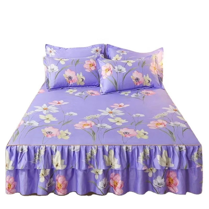 4pcs-Microfiber-Bed-Sheet-Set-Printed-Floral-Pattern-Brushed-Flat-Sheet-Fitted-Sheet-with-2-Pillow-Cases-for-Bedroom-Bedding