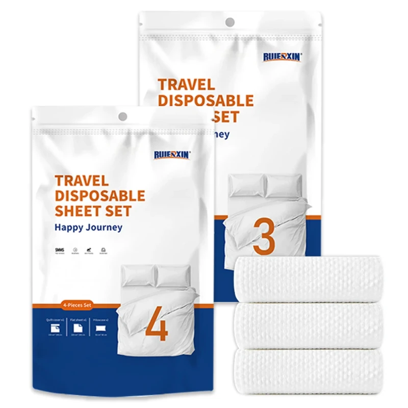 4pcs-Set-Disposable-Solid-Pattern-Bedding-Breathable-Delicate-Folded-Nonwoven-Technics-for-Home-Hotel-Hospital-SMMS
