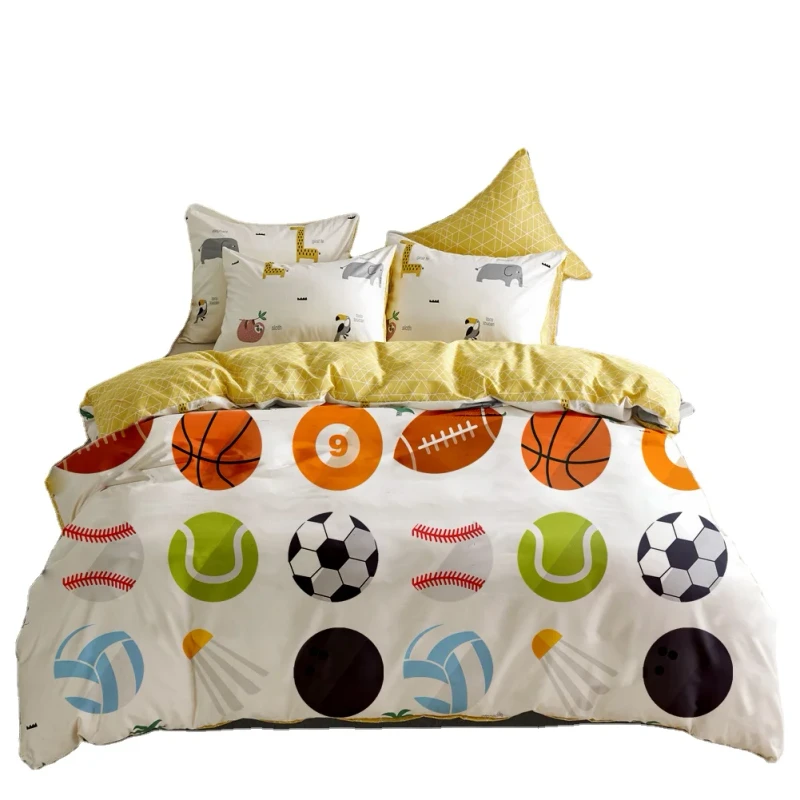 5-Piece-Kids-Twin-Size-Bedding-Sheets-Set-Sports-Theme-Bandage-Kids-Bedding-Set-Children-100-Cotton-Quilt-Cover-With-Pillowcase
