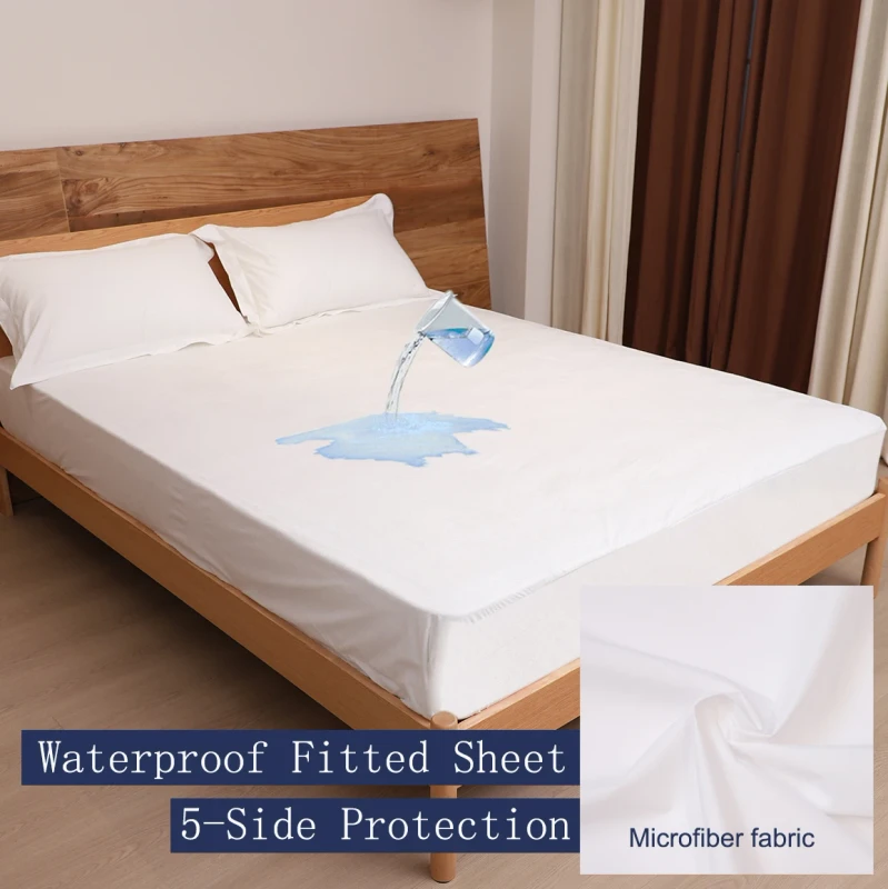 5-Side-Waterproof-Mattress-Cover-Protector-Support-Customization-Bed-Sheet-Anti-Dust-Mite-Bed-Cover