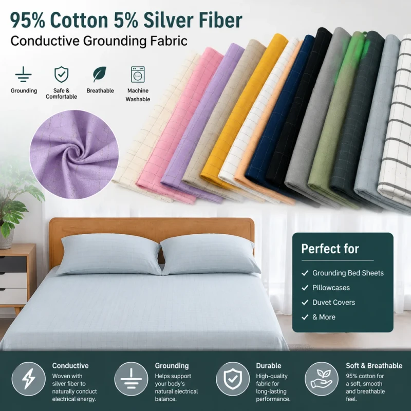 5-Silver-Fiber-95-Cotton-Anti-Bacterial-Anti-Static-Silver-Conductive-Fabric-Grounding-Fabric-for-Home-Bedding-Pillows