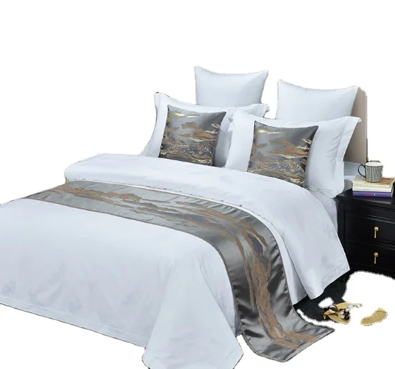 5-Star-Hotel-Jacquard-Bed-Runners-and-Matching-Pillows-Cover-for-King-Size