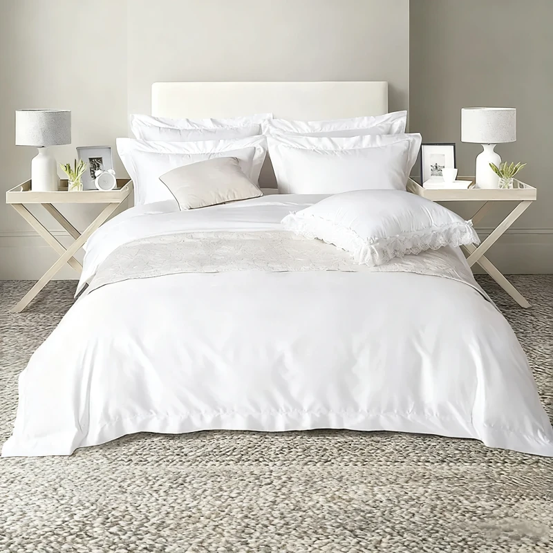 5-Star-Hotel-Luxury-Comforter-Set-Egyptian-Cotton-4-Piece-Set-Plain-Style-Modern-Design-300tc-All-Season